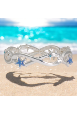 Periwinkle by Barlow Bracelets | Stretch Bracelet Silver w Starfish