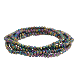 Periwinkle by Barlow Bracelets | Dark Multi Colored Beads Bracelet