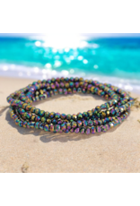Periwinkle by Barlow Bracelets | Dark Multi Colored Beads Bracelet