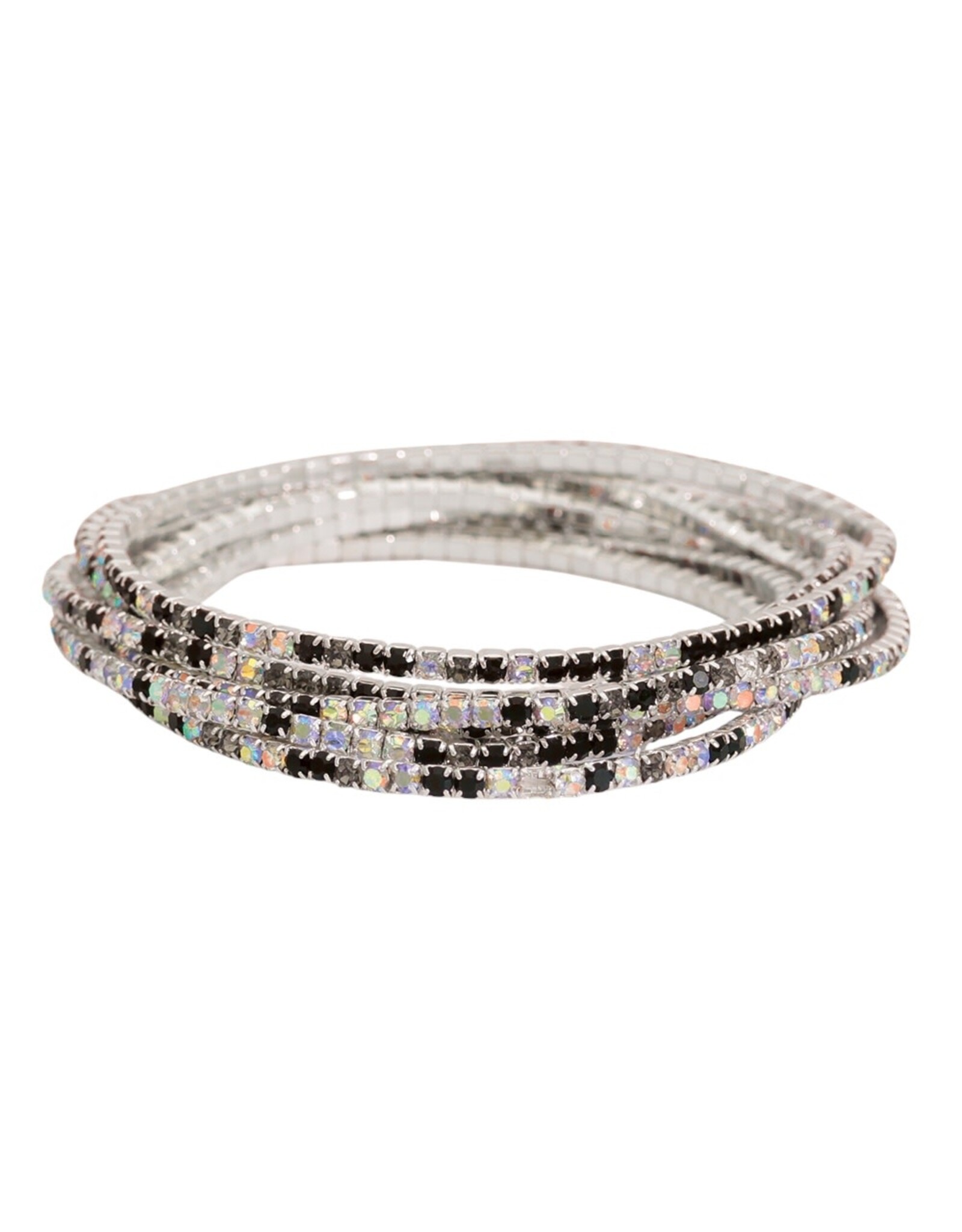 Periwinkle by Barlow Bracelets | Black and AB Crystals Bracelet