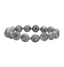 Periwinkle by Barlow Bracelets | Antiqued Beads w Hearts Bracelet