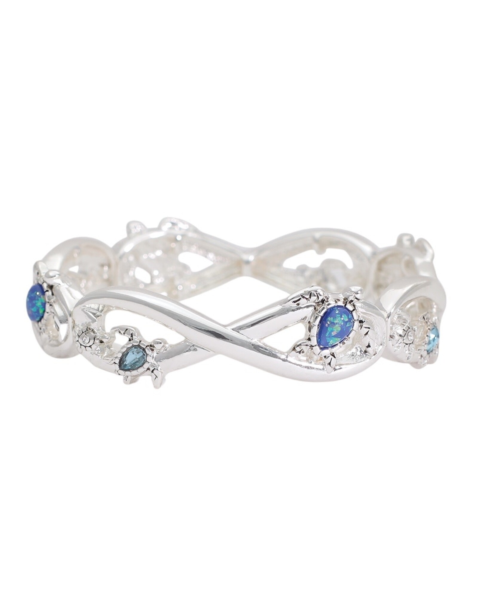 Periwinkle by Barlow Bracelets | Silver Infinity Sea Turtles Bracelet