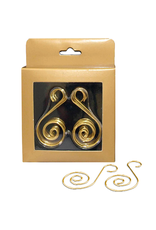 Kurt Adler Gold Wire Ornament Hooks 30-Piece Set Decorative S-Hooks