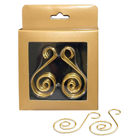 Kurt Adler Gold Wire Ornament Hooks 30-Piece Set Decorative S-Hooks