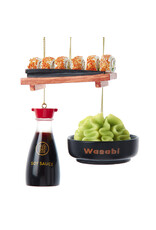 Kurt Adler Wasabi Soy Sauce And Sushi Ornaments 3 Assorted Kurt Adler Wasabi Soy Sauce And Sushi Ornaments 3 Assorted