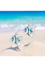 Periwinkle by Barlow Earrings | Silver Fish With Glitter Inlay