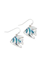 Periwinkle by Barlow Earrings | Silver Fish With Glitter Inlay