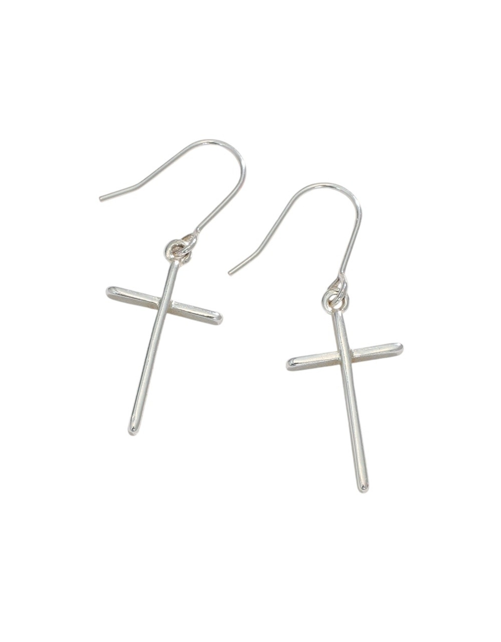 Periwinkle by Barlow Earrings | Silver Cross