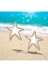 Periwinkle by Barlow Earrings | Starfish w Mother Of Pearl