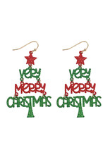 Periwinkle by Barlow Christmas Earrings |  Very Merry Christmas Trees