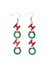 Periwinkle by Barlow Christmas Earrings | Ho Ho Wreaths