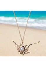 Periwinkle by Barlow Necklaces | Gold Crab with Pearl and Crystal