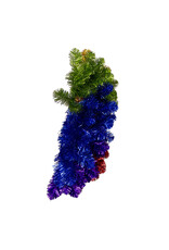 Kurt Adler Rainbow Tinsel Foil Wreath 24 Inch Unlit Pride Wreath