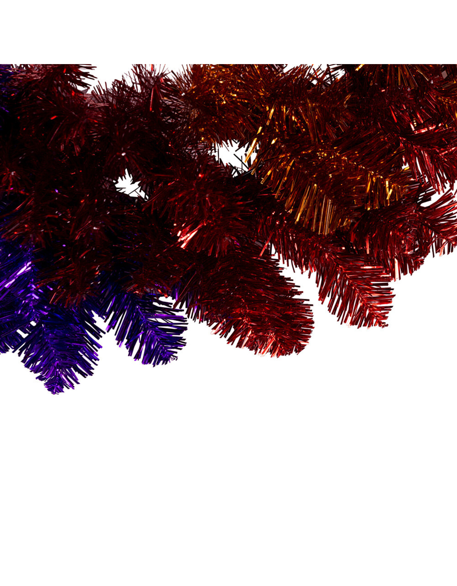 Kurt Adler Rainbow Tinsel Foil Wreath 24 Inch Unlit Pride Wreath