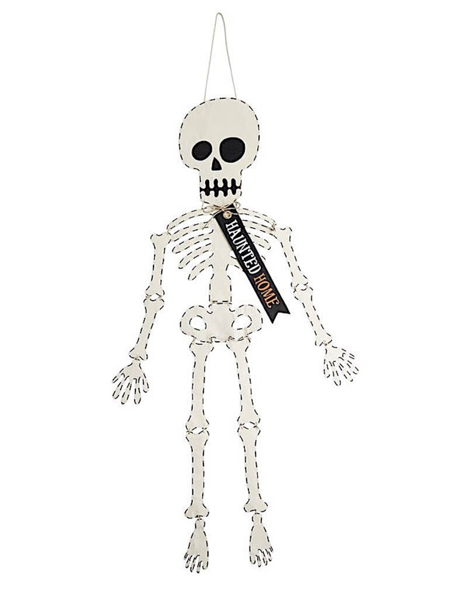 Mud Pie Halloween Skeleton Door Hanger Haunted Home