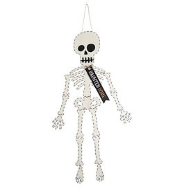 Mud Pie Halloween Skeleton Door Hanger Haunted Home
