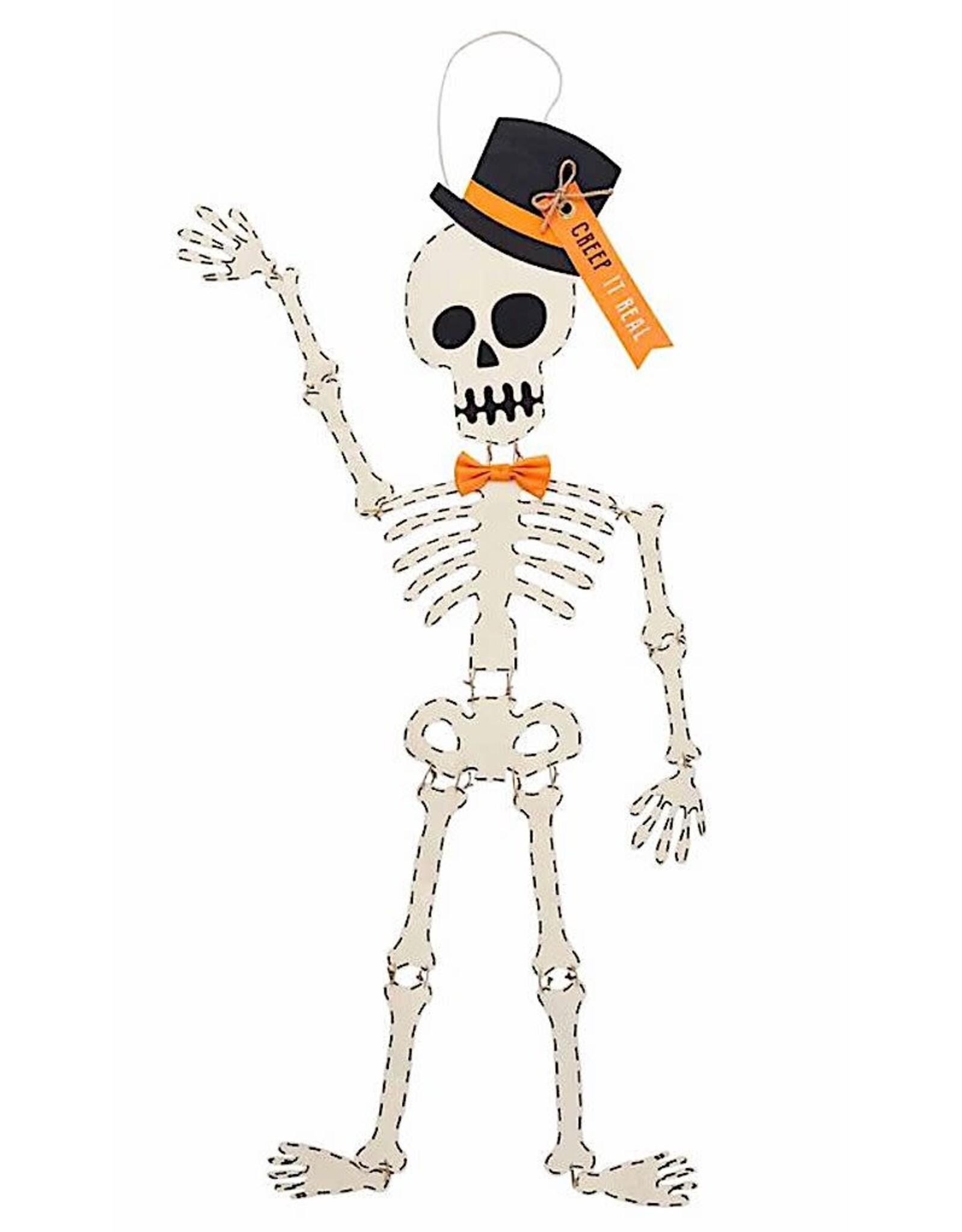 Mud Pie Halloween Skeleton Door Hanger Creep It Real