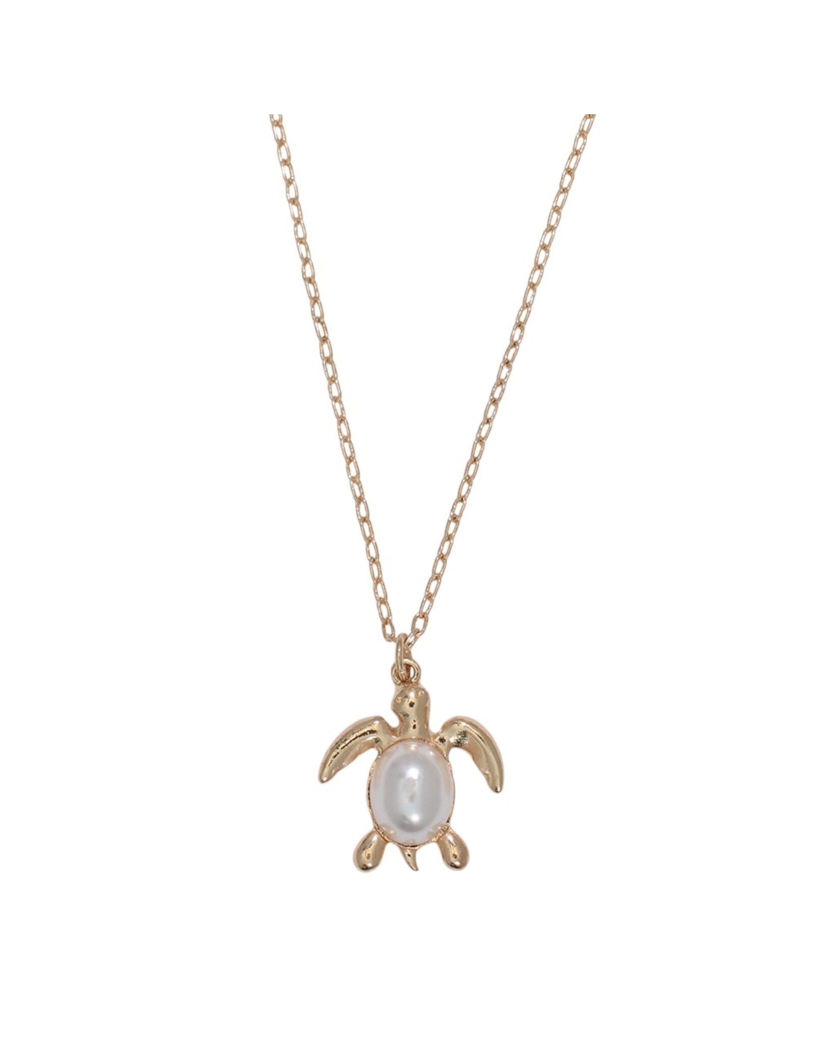 Periwinkle by Barlow Necklaces | Gold Turtle with Pearl