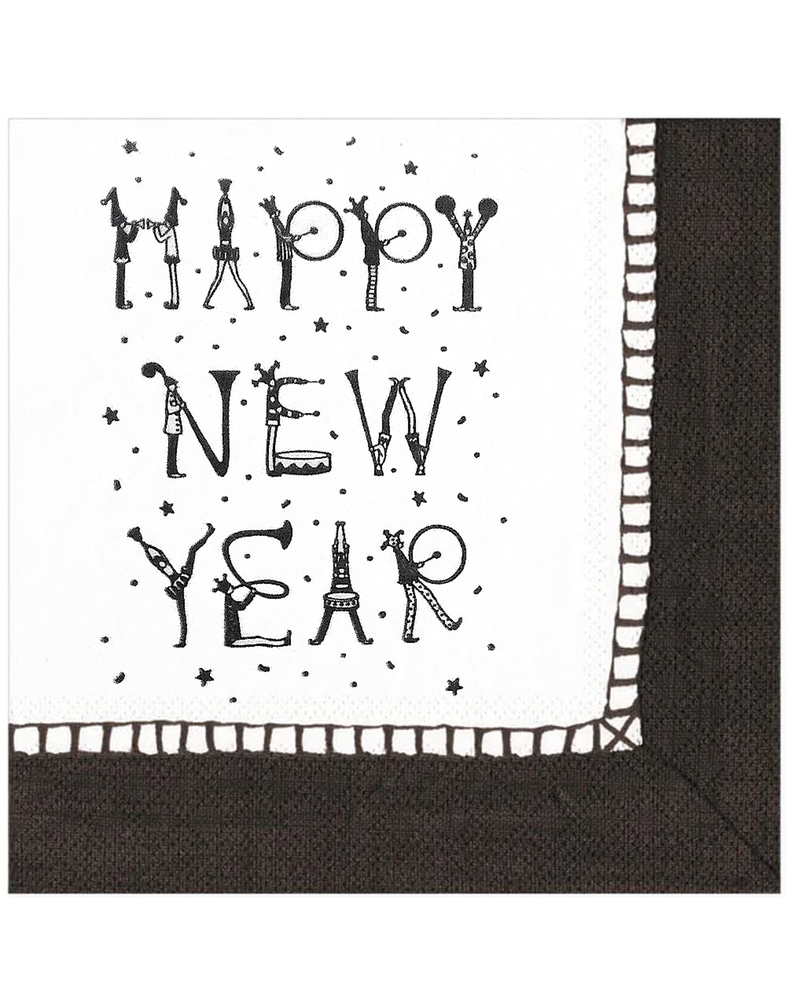 Caspari Happy New Year New Years Eve Party Paper Cocktail Napkins 24pk