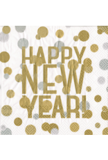 Caspari New Years Party Paper Cocktail Napkins 20pk Happy New Year