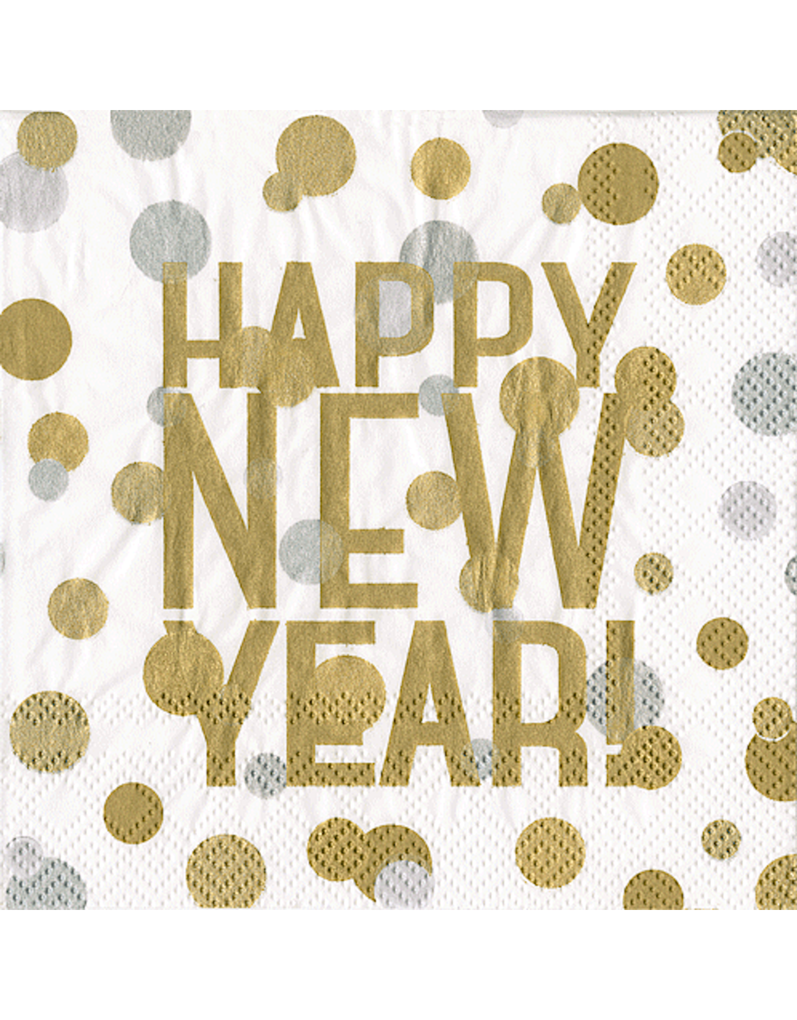 Caspari New Years Party Paper Cocktail Napkins 20pk Happy New Year
