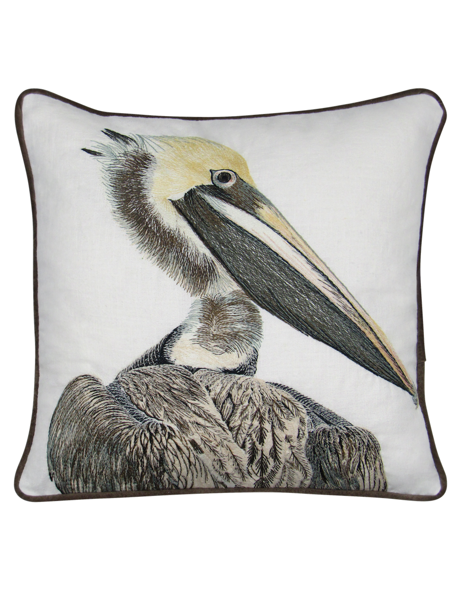 Tide Hill Pelican Embroidered Pillow Cover