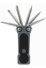 8-In-1 Pocket Toolkit Dual-Light Screwdriver Set Black