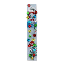 Lotsa LITES! Christmas Jingle Bells Flashing Blinking Lights Necklace