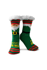 Two Left Feet Mistletoes Slipper Socks | Naughty Or Nice
