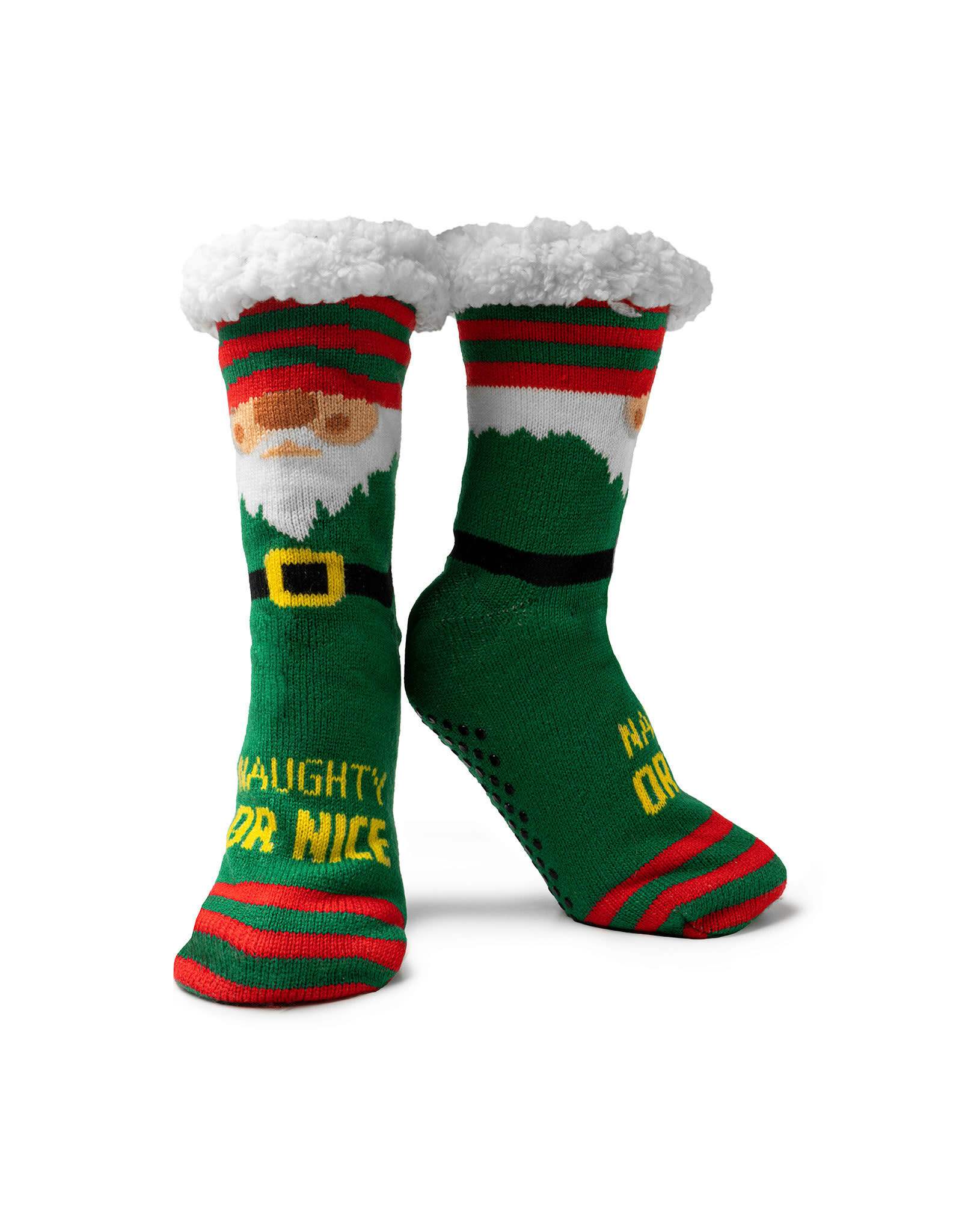 Two Left Feet Mistletoes Slipper Socks | Naughty Or Nice
