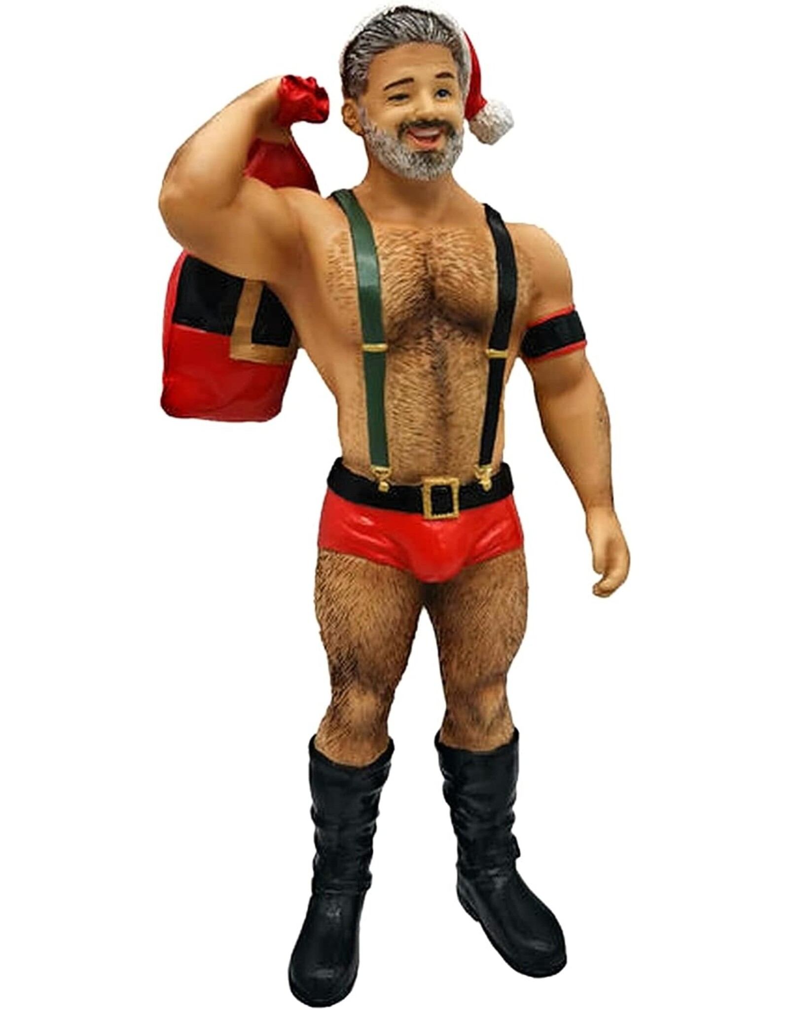December Diamonds Poke The Bear Naughty Santa Bear Ornament