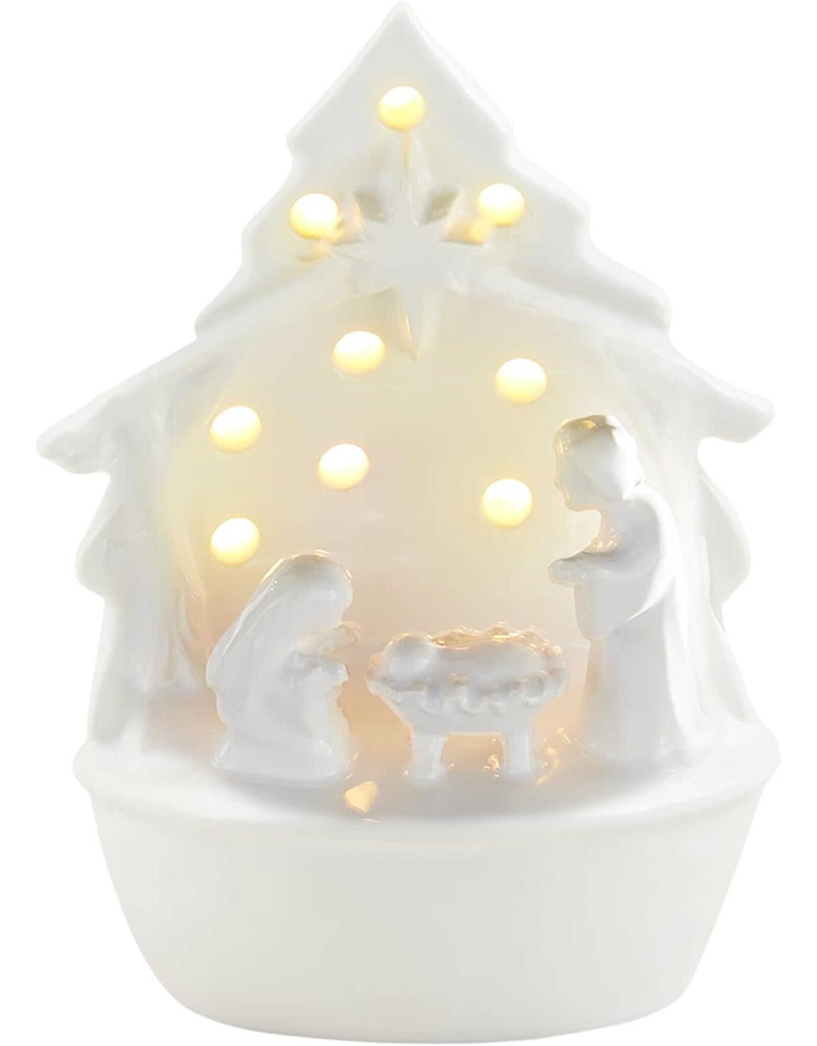 Mud Pie Light-Up Nativity Sitter