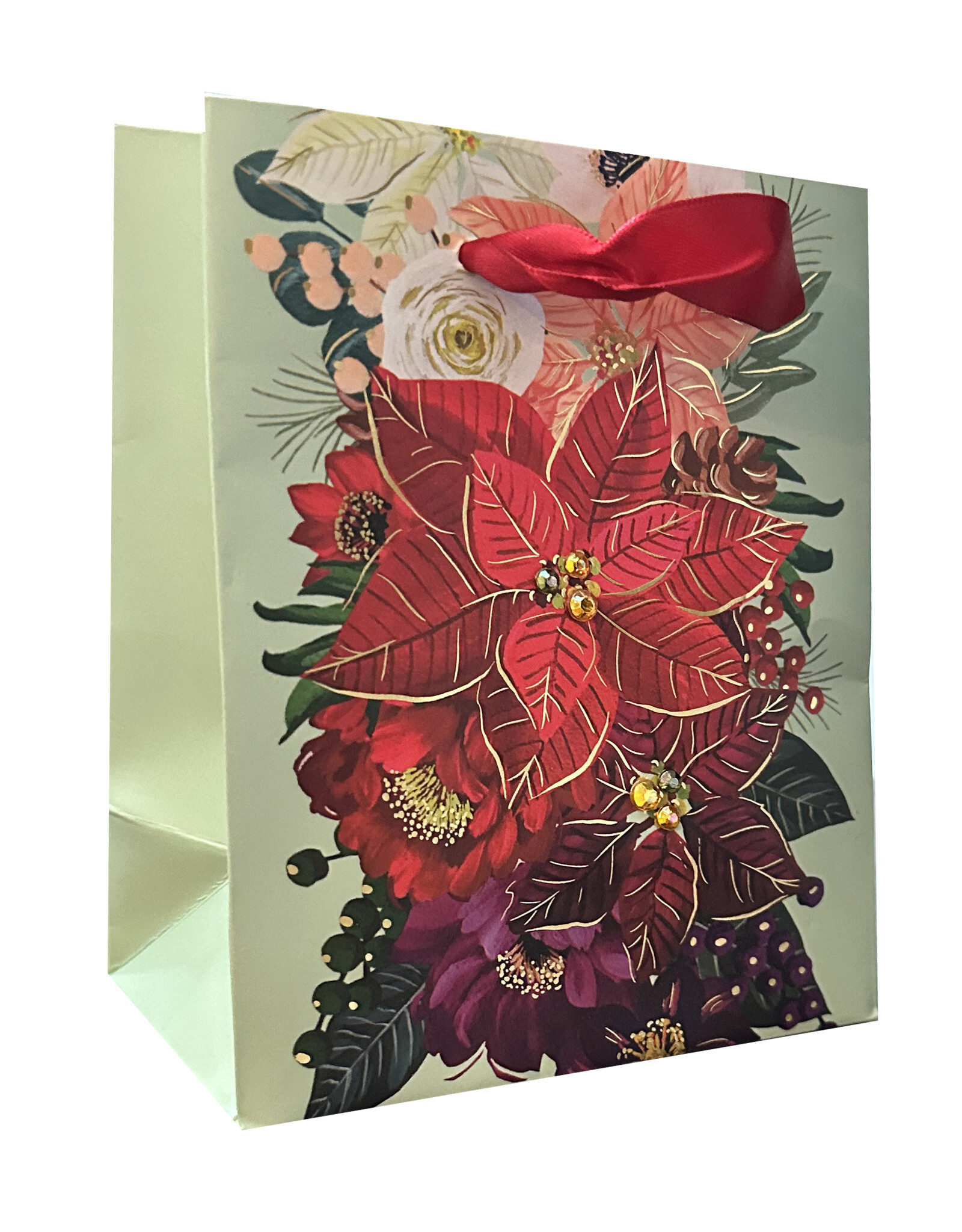 PAPYRUS® Christmas Gift Bag Small 4.5x5.5x2.5 Holiday In Bloom