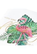 PAPYRUS® Blank Card Flocking Fabulous Flamingo