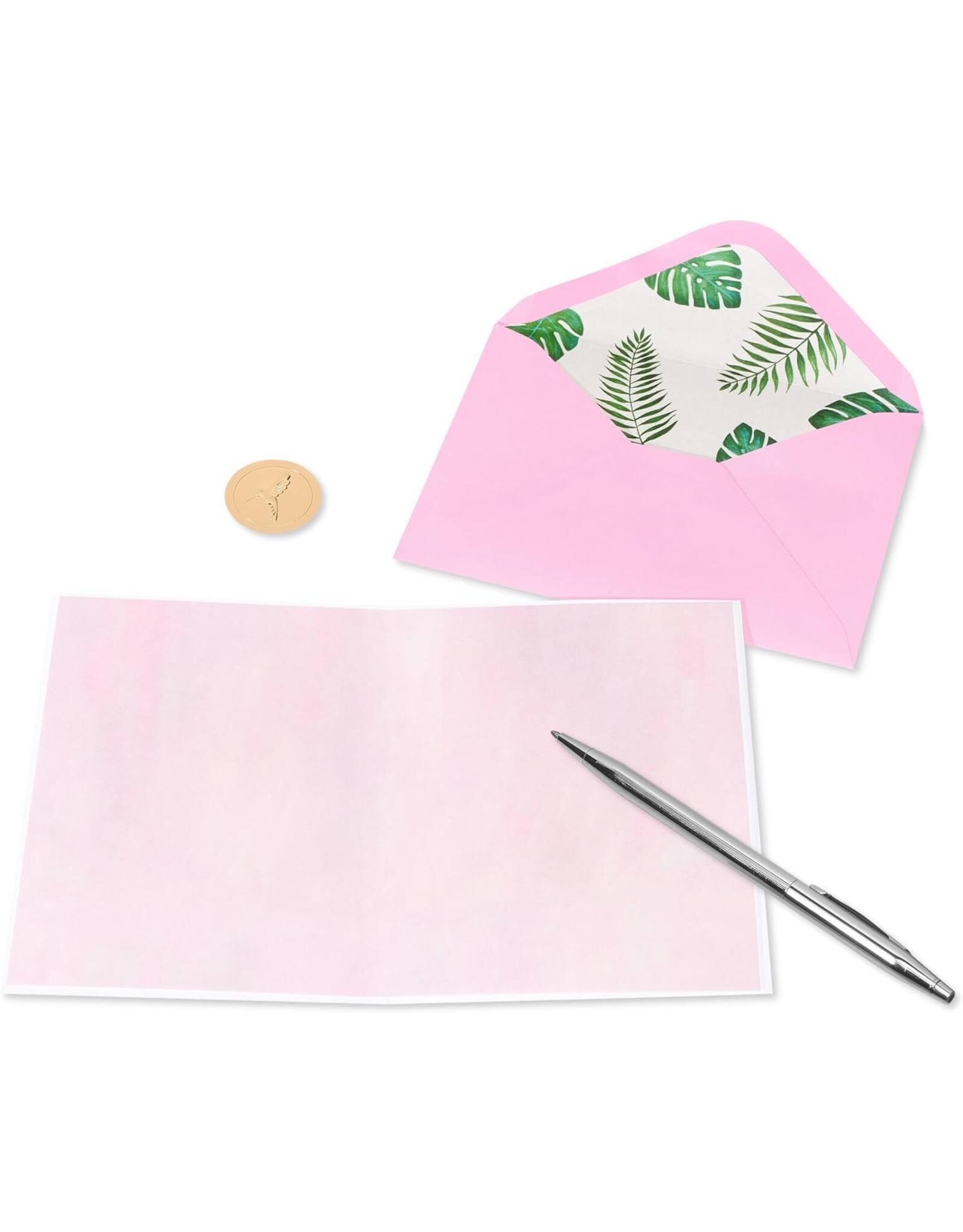 PAPYRUS® Blank Card Flocking Fabulous Flamingo