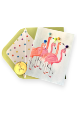 PAPYRUS® Birthday Card Party Flamingos