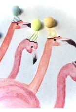 PAPYRUS® Birthday Card Party Flamingos