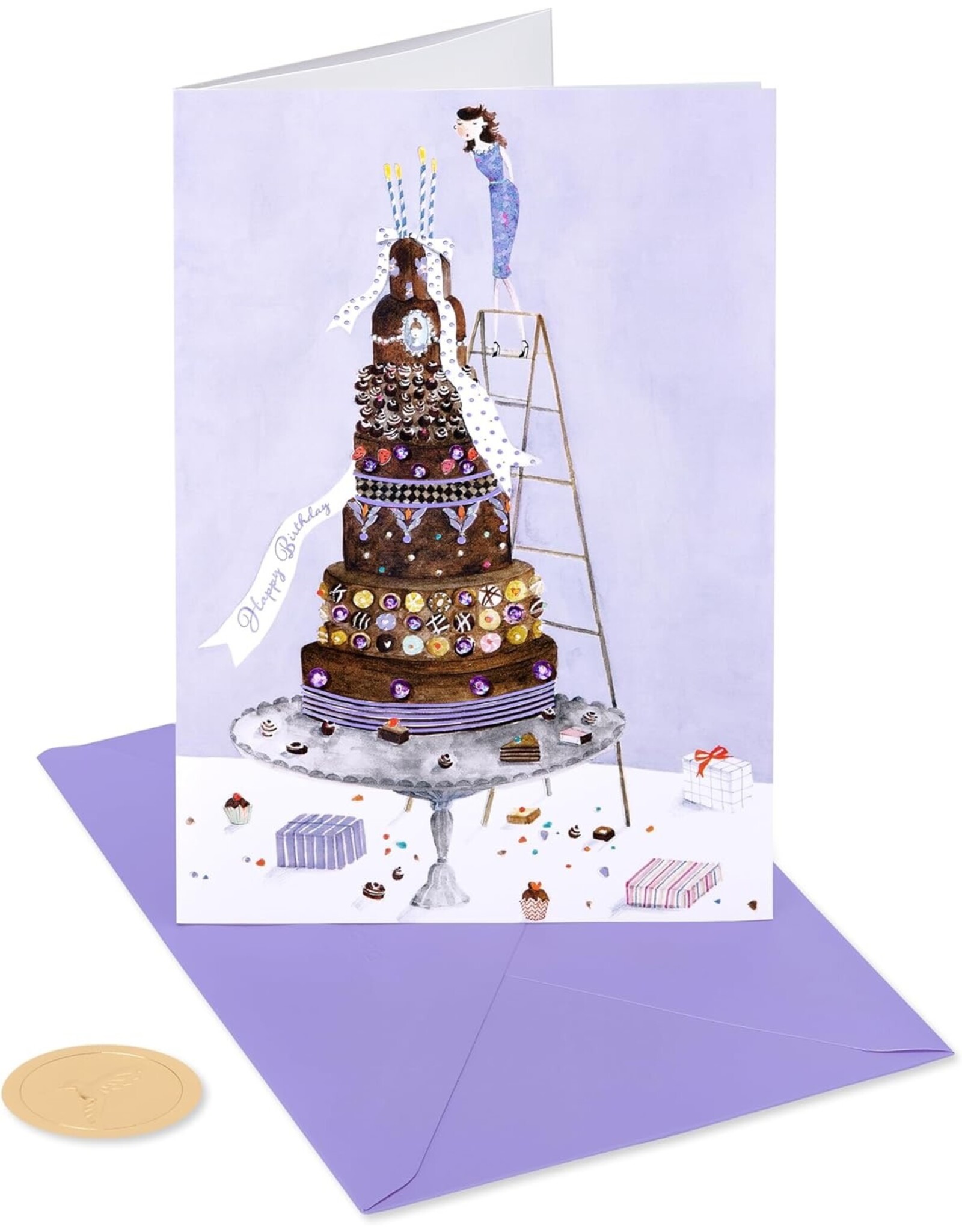 PAPYRUS® Birthday Card Girl On Cake Awesome Style