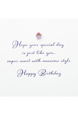 PAPYRUS® Birthday Card Girl On Cake Awesome Style