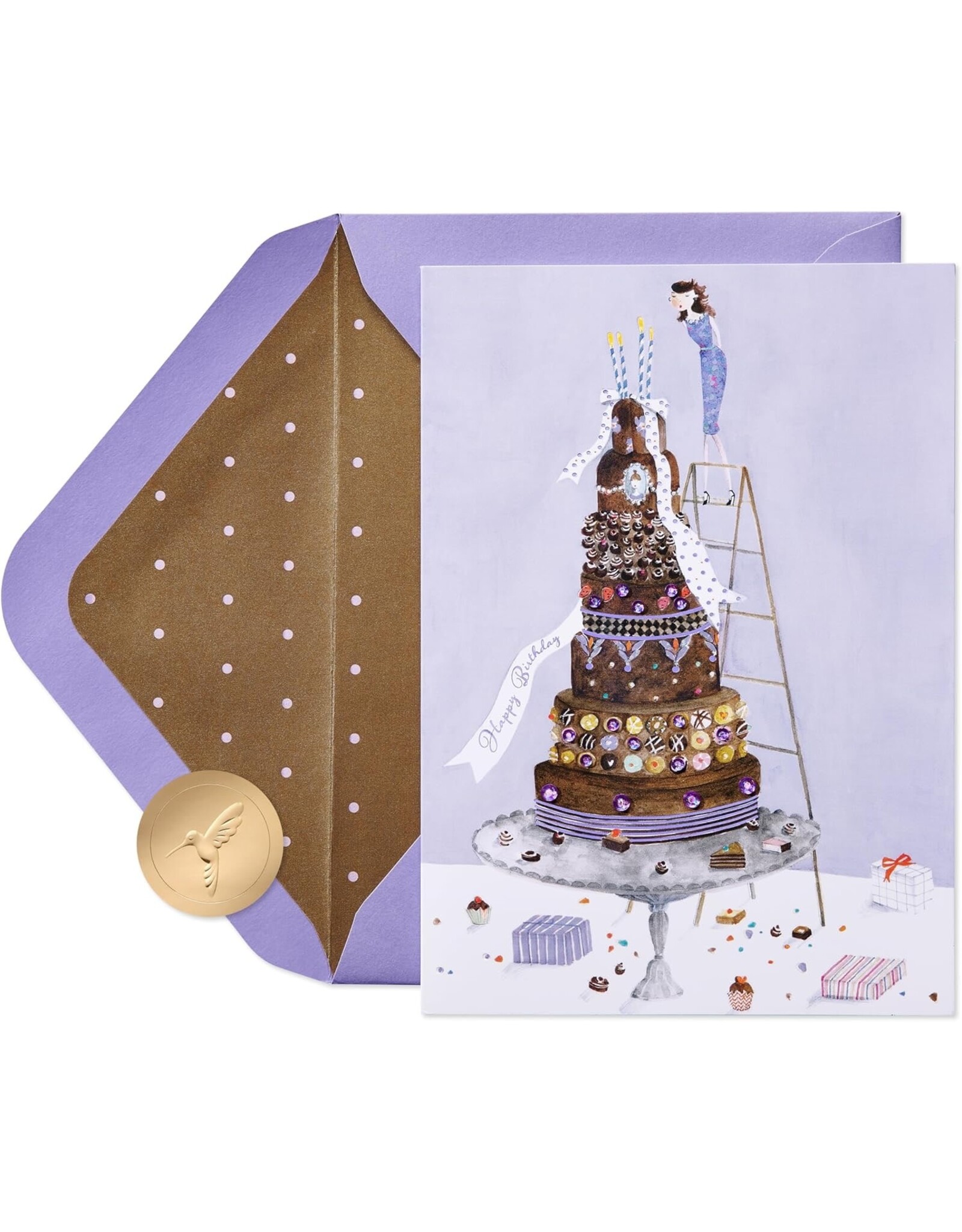 PAPYRUS® Birthday Card Girl On Cake Awesome Style