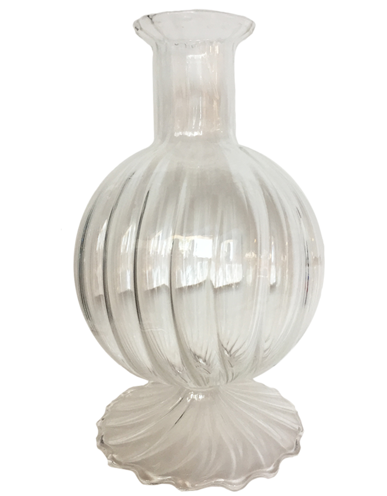 Expo Fluted Glass Vase Reed Diffuser and Fragrance Holder 5.75H