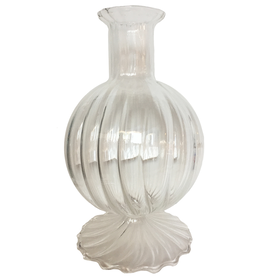 Expo Fluted Glass Vase Reed Diffuser and Fragrance Holder 5.75H