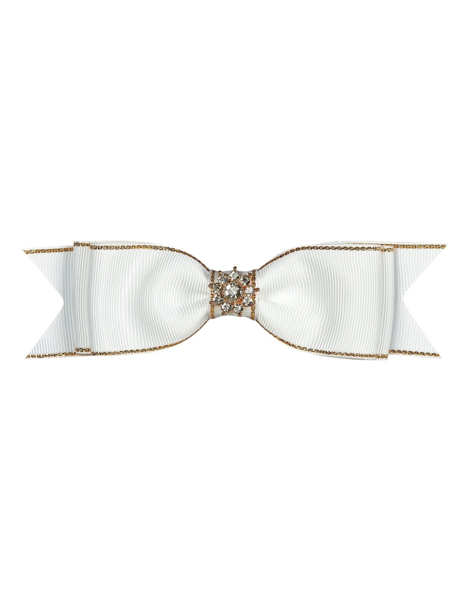PAPYRUS® Gift Bows White With Gold Edge And Gem