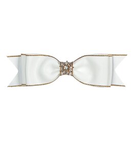 PAPYRUS® Gift Bows White With Gold Edge And Gem