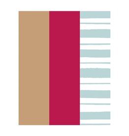 PAPYRUS® Christmas Tissue Paper 9 Sheets Trio | Watercolor w Red Gold