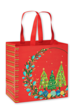 PAPYRUS® Christmas Gift Bag Large 11x11x6 Merry N Bright Wreath