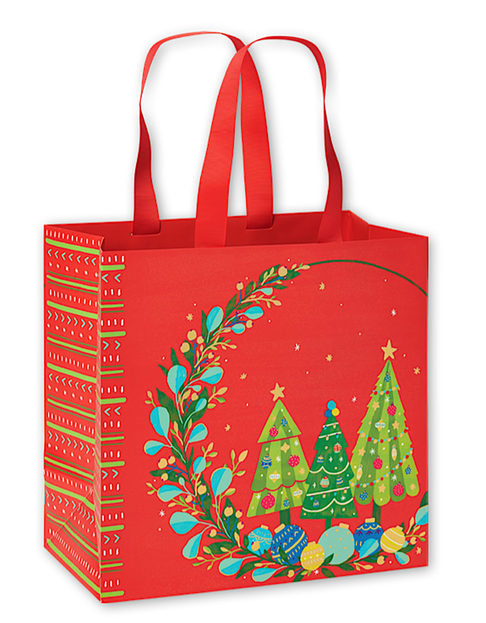 PAPYRUS® Christmas Gift Bag Large 11x11x6 Merry N Bright Wreath