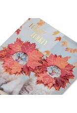 PAPYRUS® Thanksgiving Cards Couple of Hams Cats W Fall Leaves