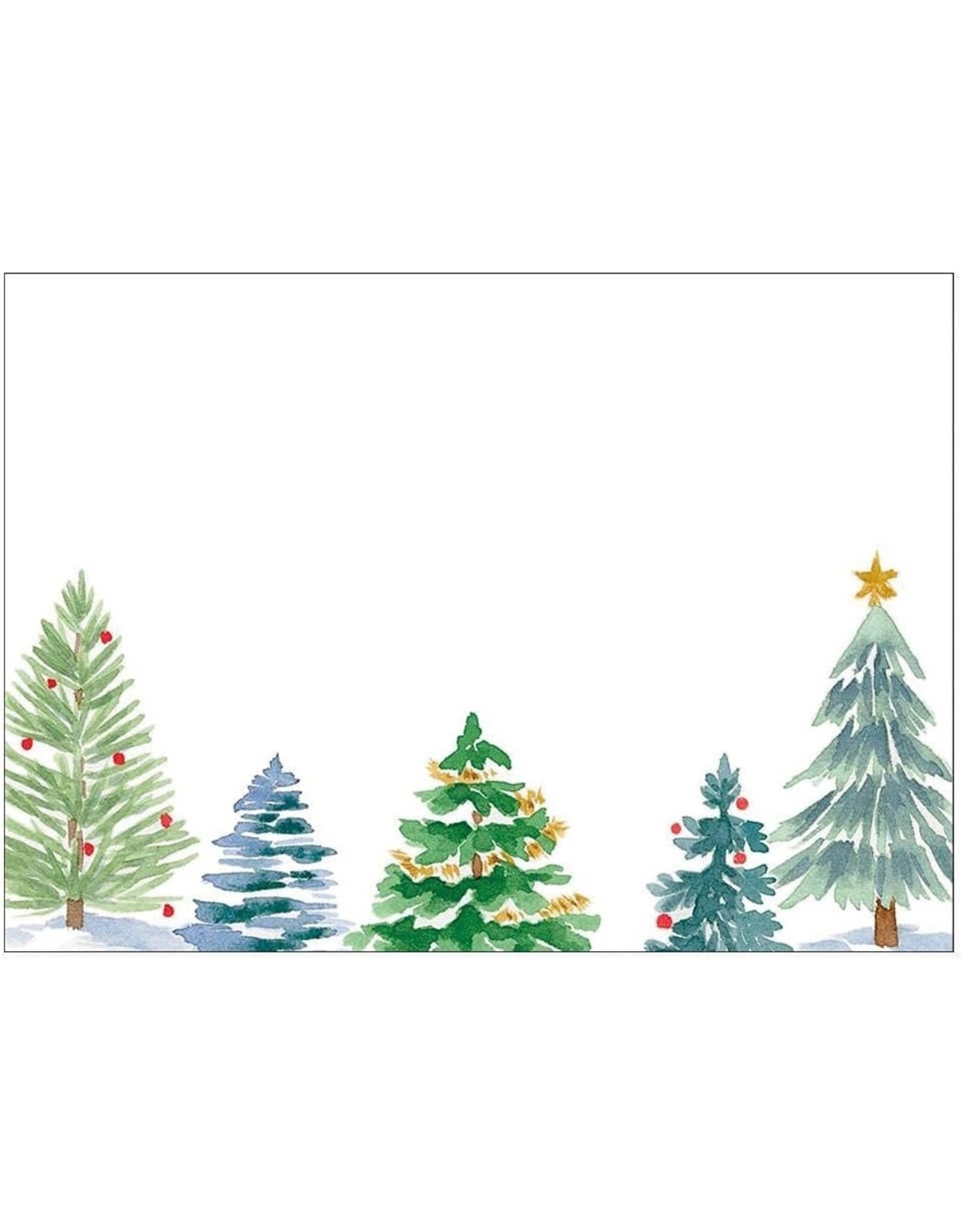 Caspari Name Tags Self Adhesive Labels 12pk Christmas Trees
