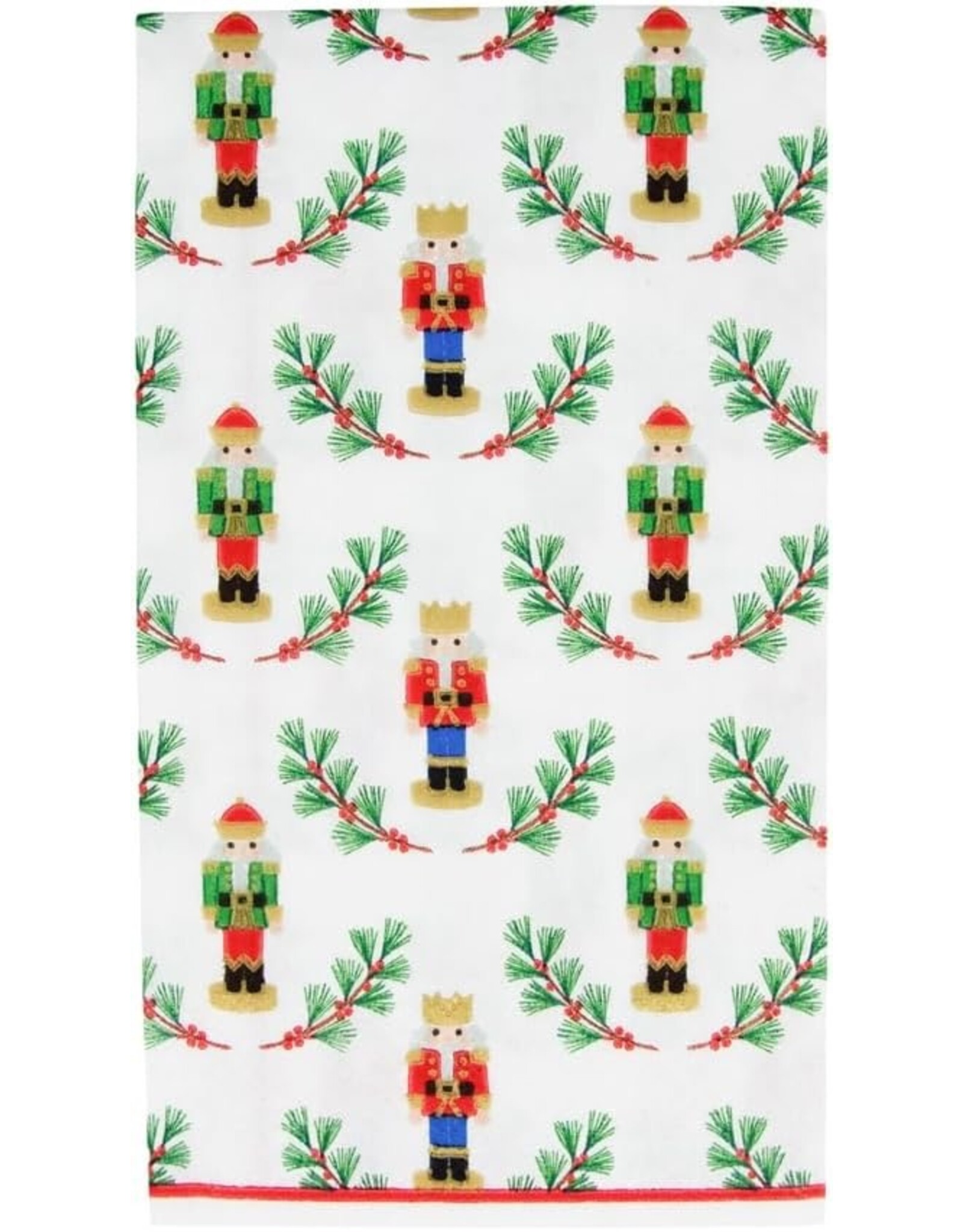 Caspari Christmas  Guest Towel Napkins 15pk Little Nutcracker